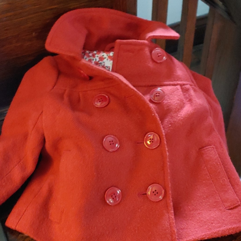 ***SOLD *** Circo Girls Double Breasted Red Coat - Picture 8 of 10